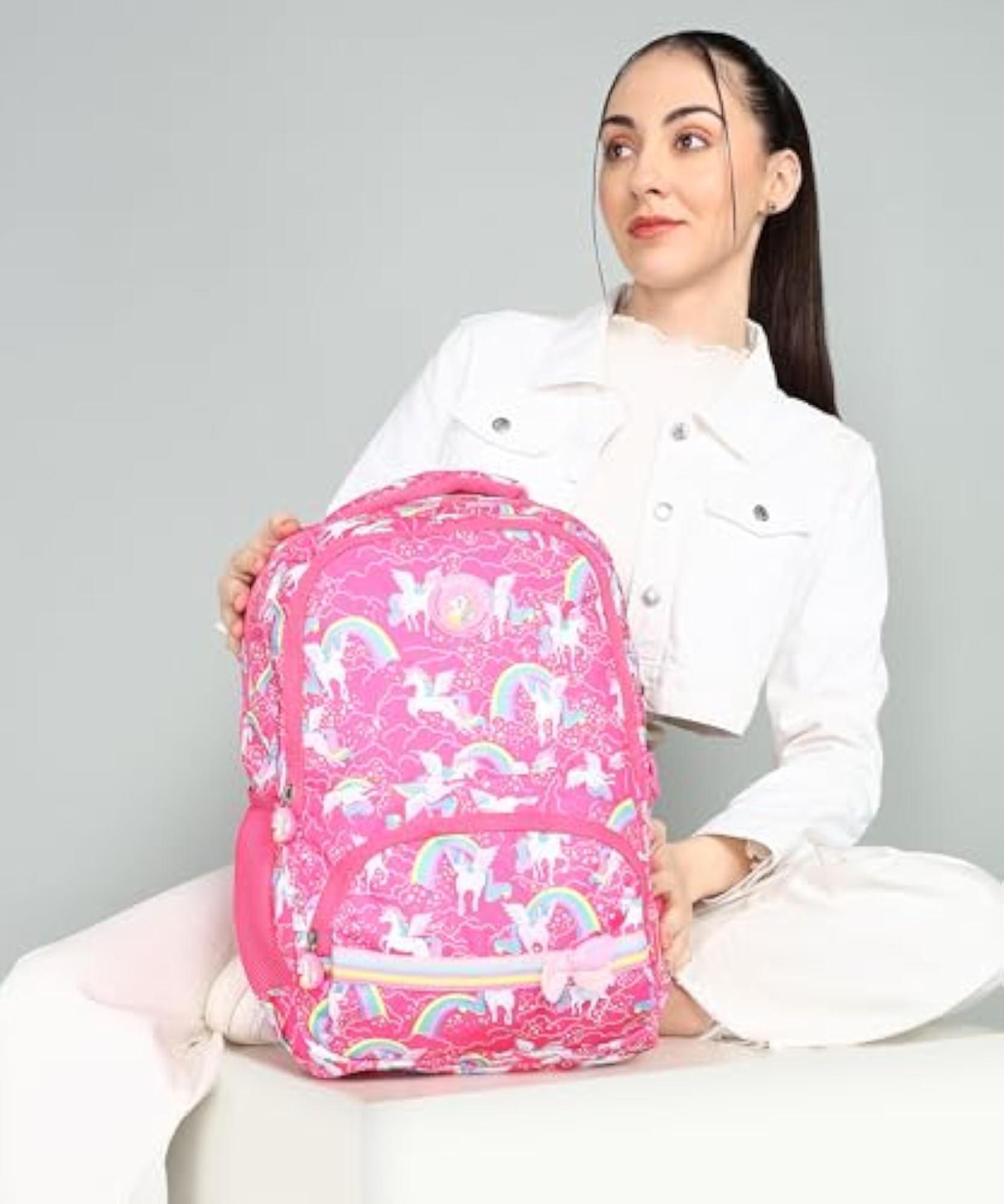 Floral Printed Waterproof School Backpack, 30L